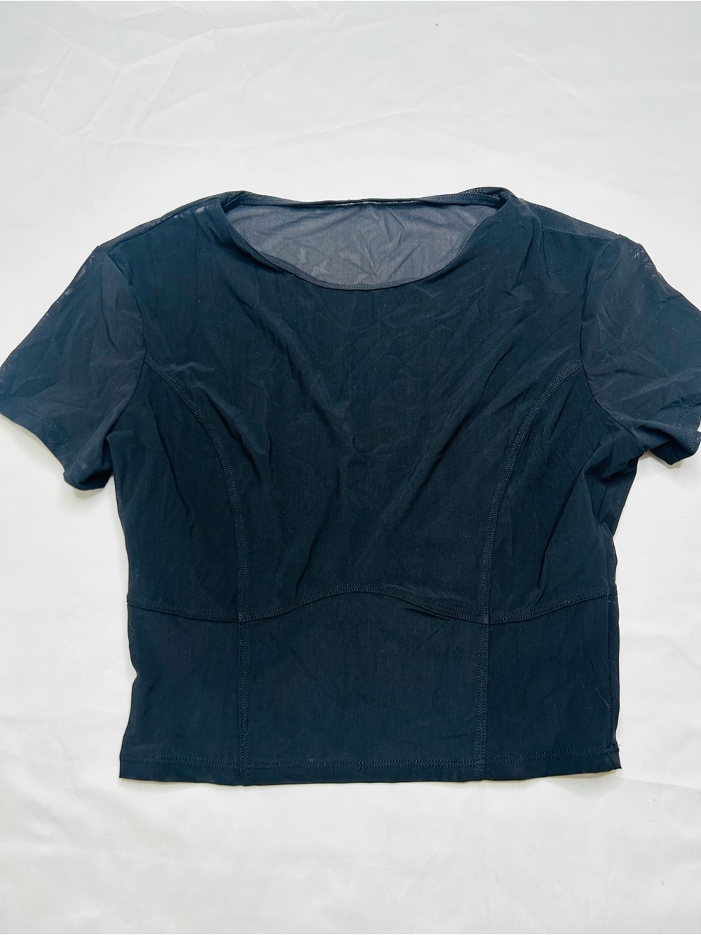 Alo Yoga Mesh Sheer Finesse Crop Tee